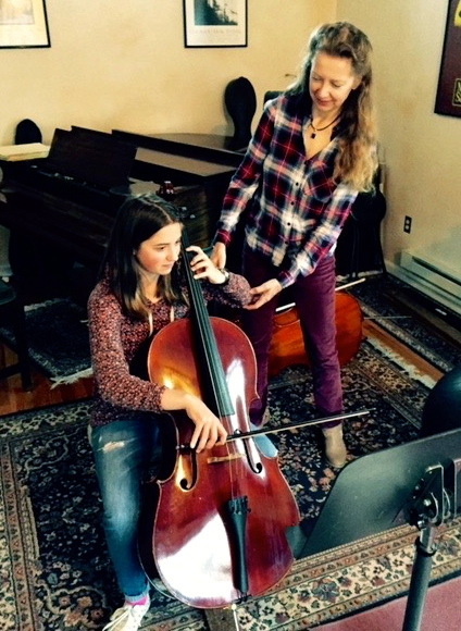 Kimberlee Hanto, Boulder cello teacher with a student